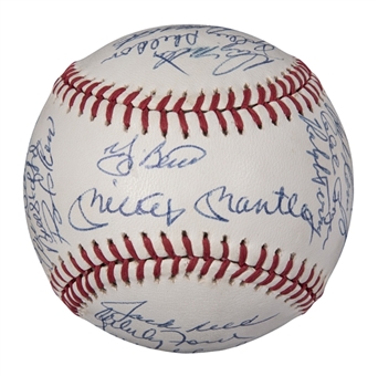 1961 New York Yankees World Champion Team Signed Reunion Baseball (JSA)